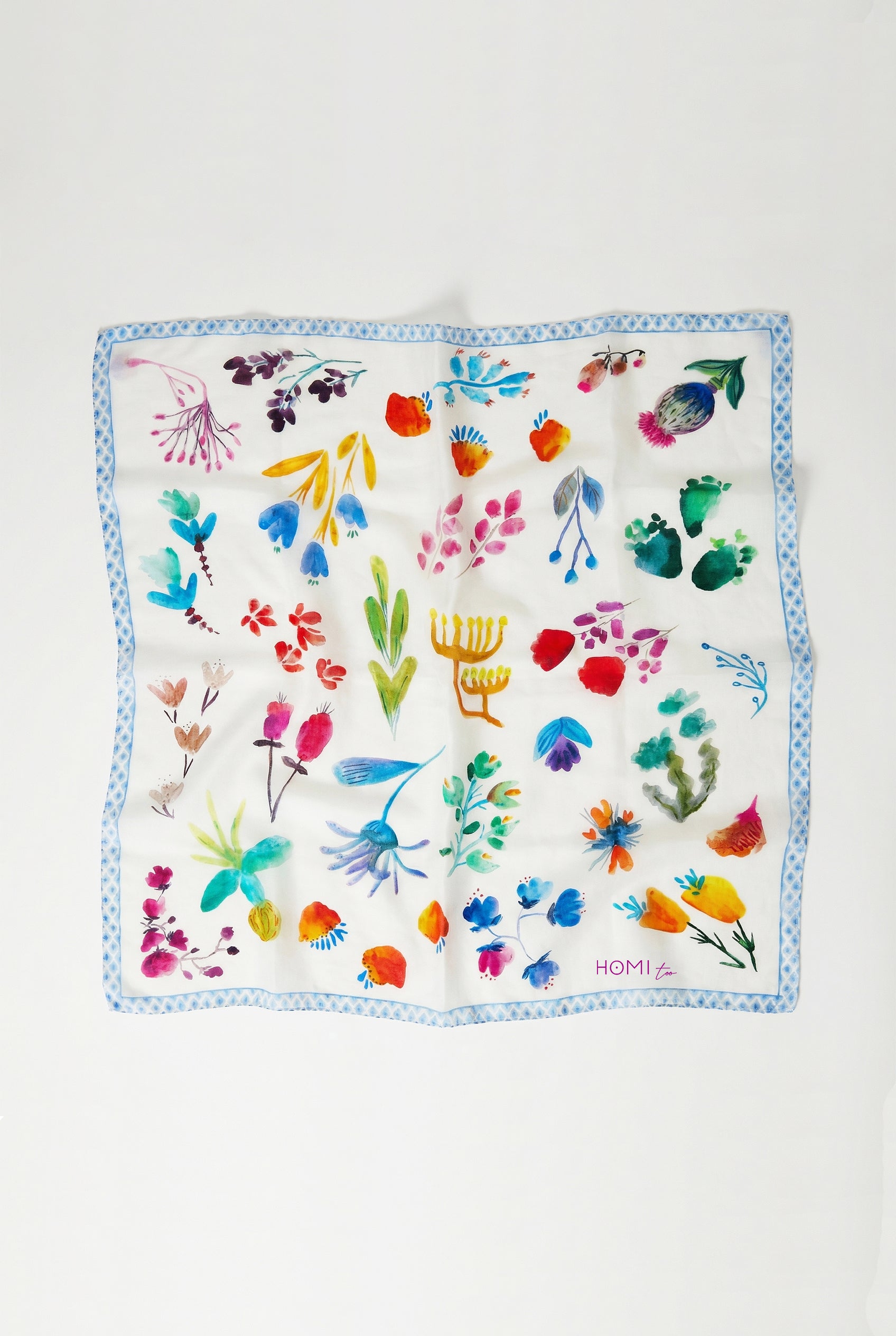 "ESTATE" SCARF 90 x 90 cm 73% Cotton - 27% Silk
