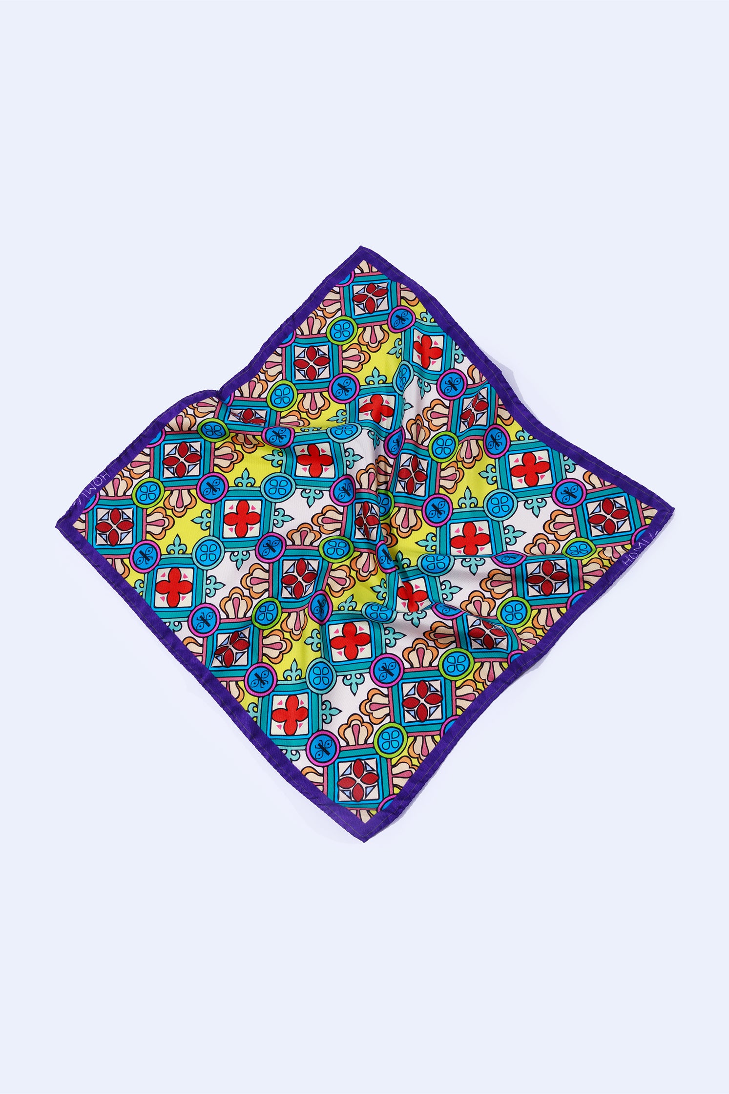 FOULARD "MAIOLICHE" 45X45CM 100%SILK