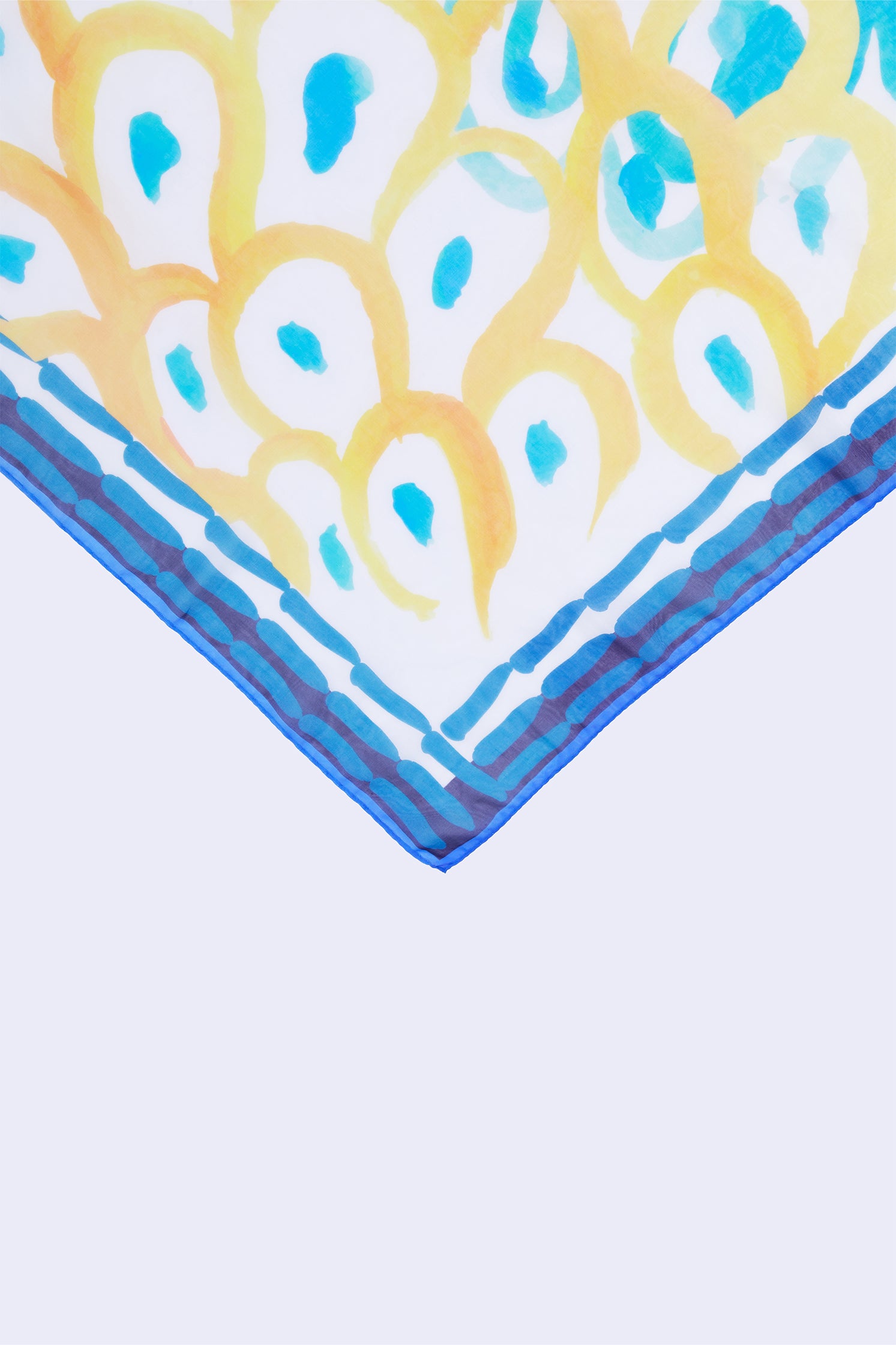 FOULARD "MARE" 140x140CM 73%COTTON 27%SILK