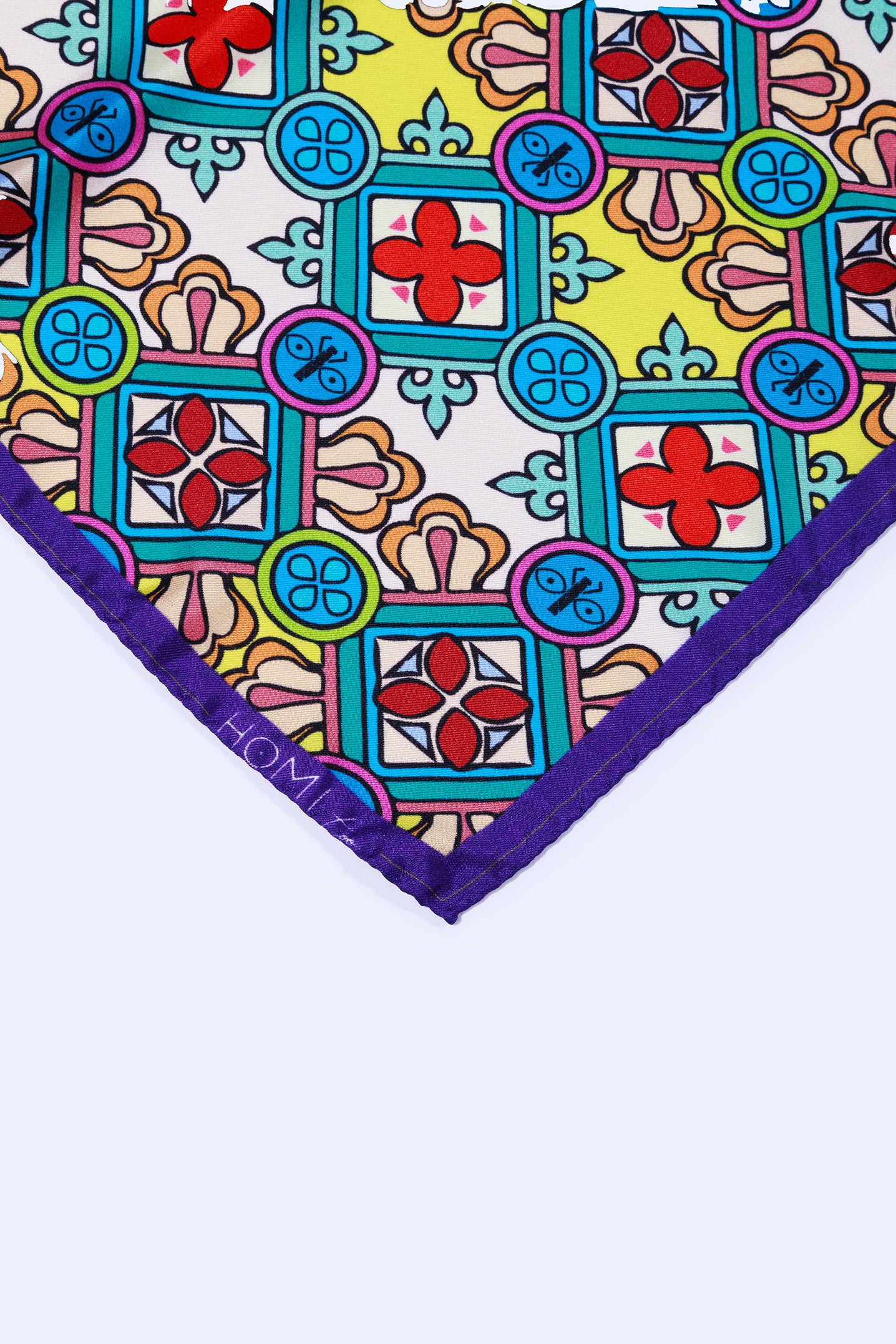 FOULARD "MAIOLICHE" 45X45CM 100%SILK
