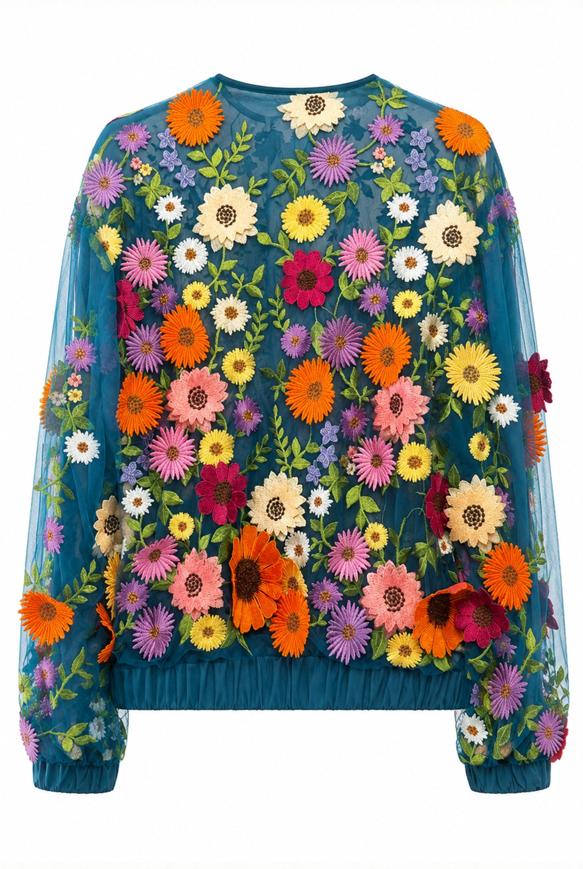 FLORAL EMBROIDERED BOMBER JACKET