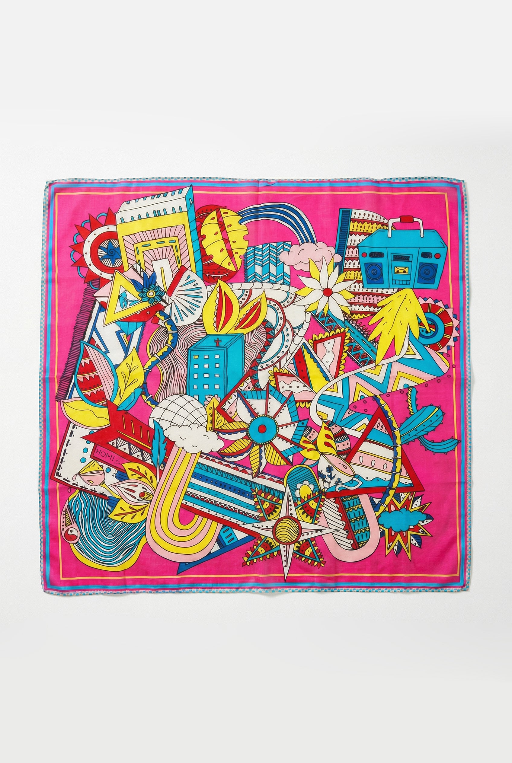 FOULARD “CITY”  90 x 90 cm 73% Cotone 27% Seta