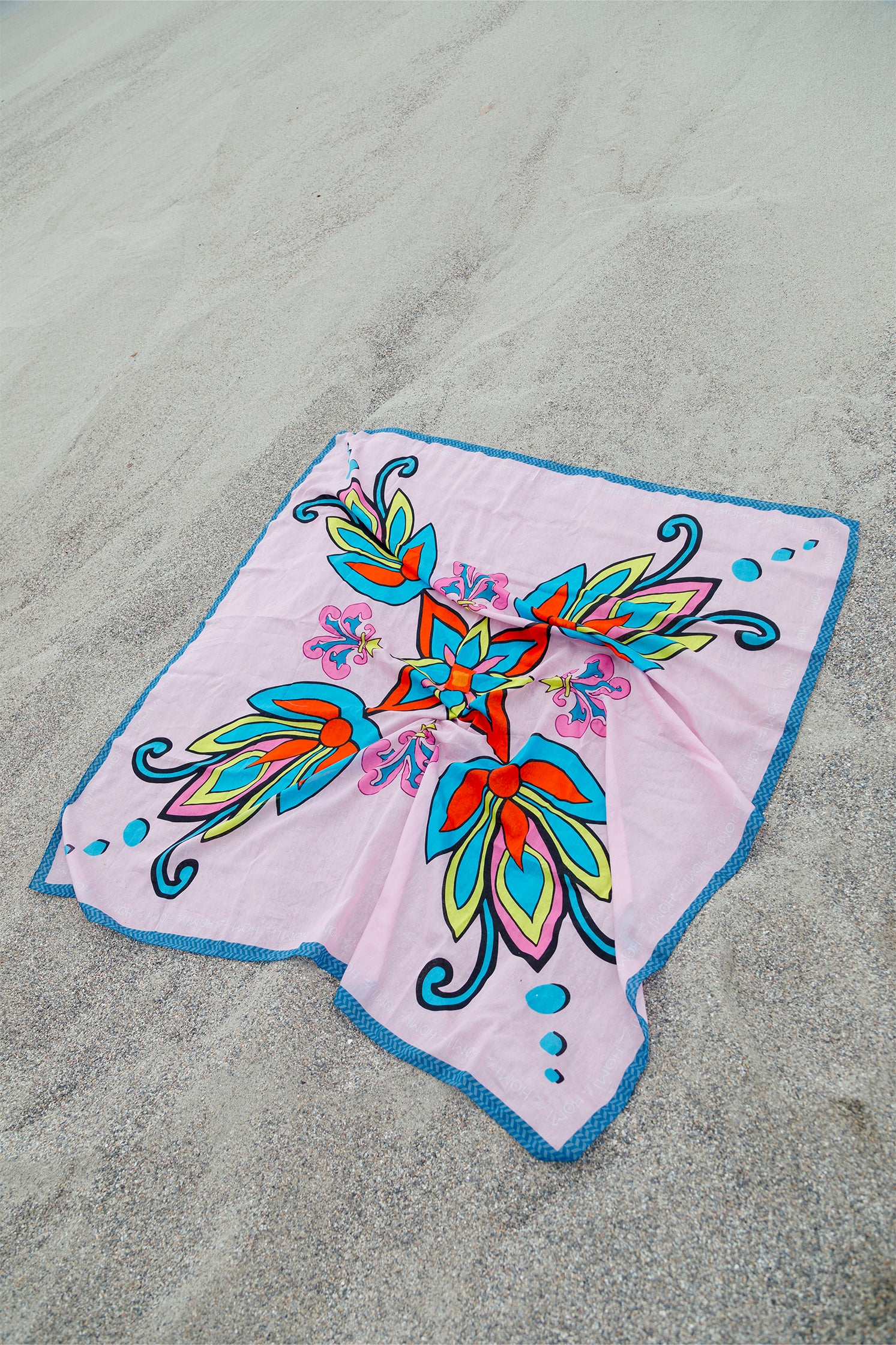 FOULARD "GHIRIGORI" 140X140CM 73%COTTON 27%SETA